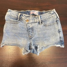 Abercrombie Kids Girls Denim High Rise Shortie Shorts Size 11 12 Distressed