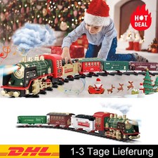 Klassische RC Dampfeisenbahn Spielzeugzug mit USB Akku Sound Licht Set Kinder
