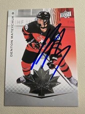 Upper Deck Hockey Team Canada Juniors 2021 Denton Mateychuk Auto Signed #31