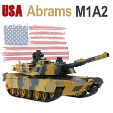 Abrams M1A2 US Army Tank 1/24 RC Panzer RTR BB IR Sound Recoil LED HengLong 3816