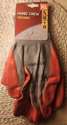 HandCrew Unisex Nylon Latex Dipped Multipurpose Gloves, Medium/Large