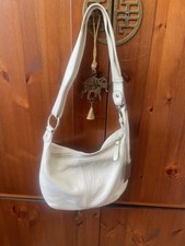 Furla Soft Hobo Leather Shoulder Bag Perla Made in Italy RRP £385 Pre-Loved