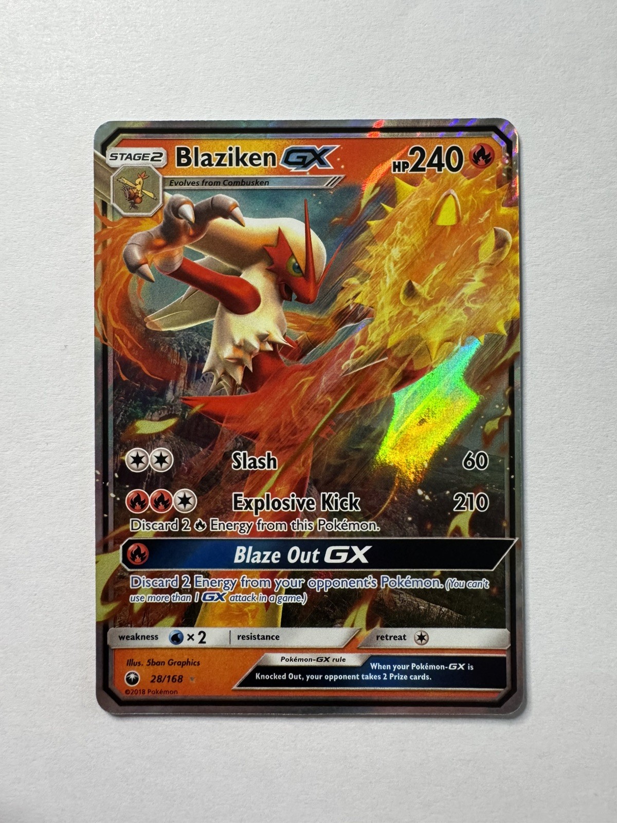Blaziken GX 28/168 - SM Celestial Storm Holo Ultra Rare EN 2018