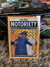 2025 Panini Mosaic  Notoriety Cameron Ward 17 Orange Fluorescent Mosaic Prizm rc