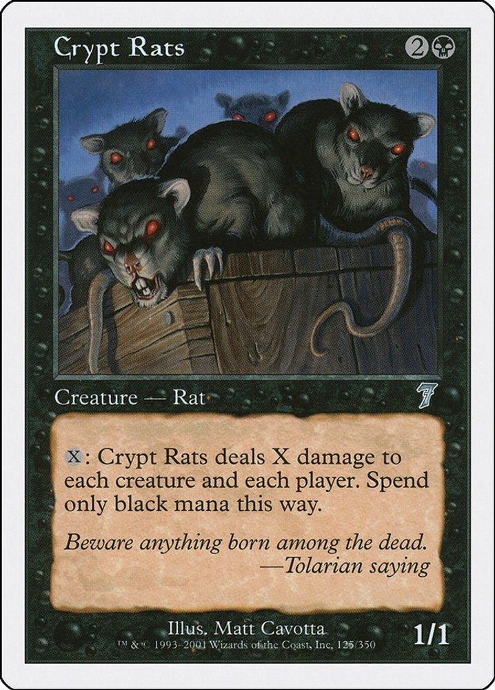 Crypt Rats Normal [7ED - 125] LP Magic7th Edition