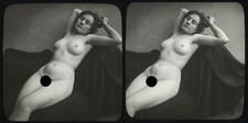 20 Akt Stereofotos Klassik Nude von grossen Glasdias gemacht, 1898