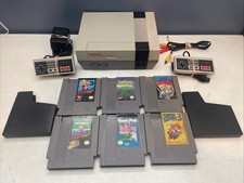 Nintendo Console Bundle 6 Games 2 Controllers Tested Nes-001 Mario