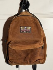 Vintage Jansport Adventure Backpack Suede Leather 15