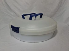 Iris Schwartz Pie Cake Cupcake Carrier Round 12x12x3 1-77-722 , White,