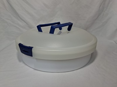 Iris Schwartz Pie Cake Cupcake Carrier Round 12x12x3 1-77-722 , White,