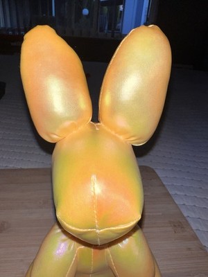 Yellow Iridescent Balloon Bunny Plush Stuffed Animal 9  Tall Cute Celebrate