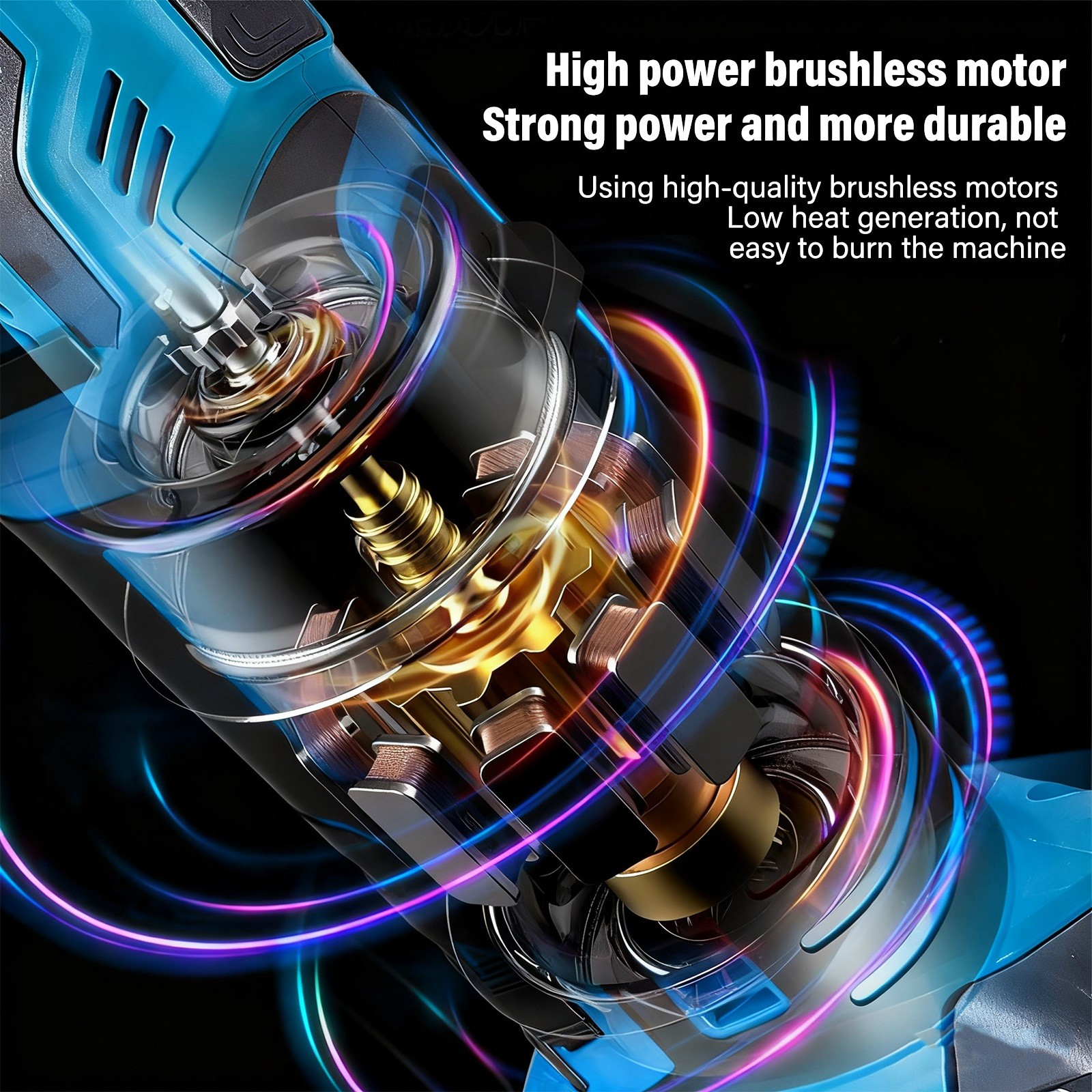 2Battery Cordless Oscillating Multi Tool 21V 6 Speed Powerful Sander Scraper Saw