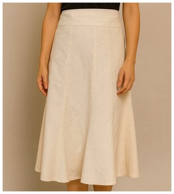 Marc Aurel Beige Full Skirt Size 40/12 H7