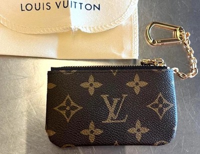 Authentic Louis Vuitton Monogram Key Pouch Pochette Cles Coin Purse