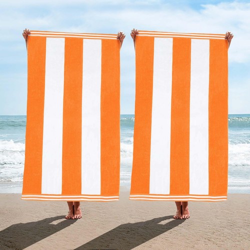 Cotton Striped Beach Towels, Colorful Towels for Adult, Kid, Pool, Swimming, ...