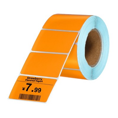 Thermodruck-Etiketten 800 Stk., 1,18x2'', orange