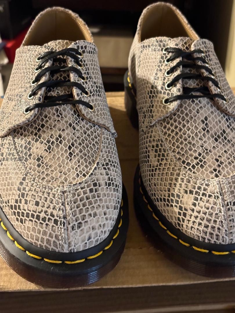Dr. Martens Snake Print Suede Oxford Shoes (Men's US9, Women's US 10)