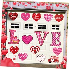 Valentine's Day Garage Door Decoration Magnetic Stickers Happy Magnets