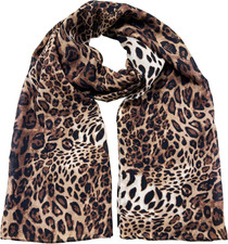 Womens Leopard Print Shawl Scarf - Lightweight Wrap Scarves Shawl Cheetah Scarve