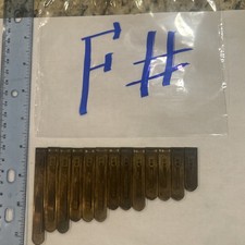Antique Brass Reed From A Pump Organ F  Sharp 13 Variety Size