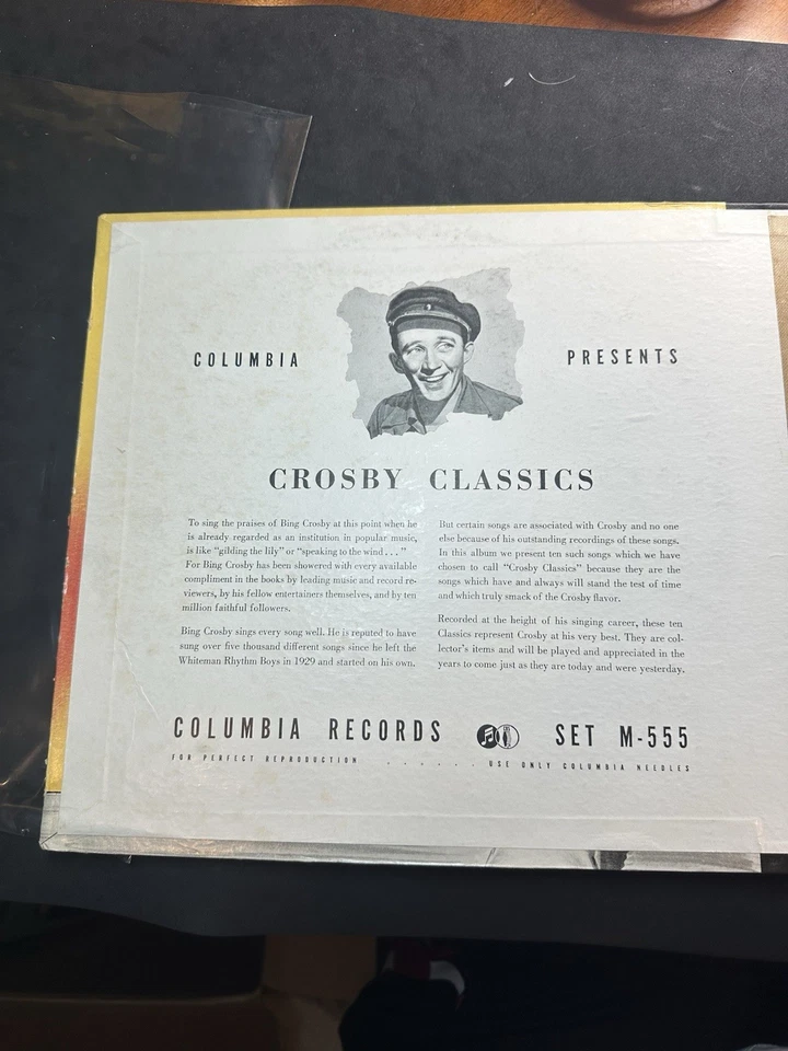 Crosby Classics Five Shellac Columbia Green Label M-555 Records Foto 3 de 4