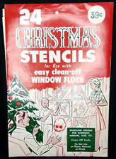 Vintage MCM 1969 Belmont Chemtoy Christmas Stencils 9 Sheets Made In USA