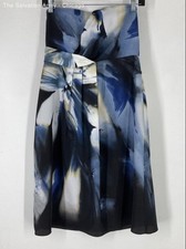 Tahari Womens Blue One-Shoulder Pleated Party Cocktail Mini Dress Size 6