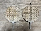 Griswold No.8 977/978 New American Cast Aluminum Waffle Paddle Set No Base