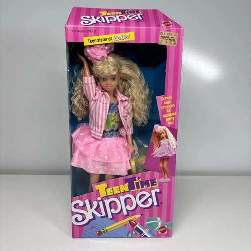 Vintage Teen Time Skipper Doll Mattel 1988 School Look Sister of Barbie