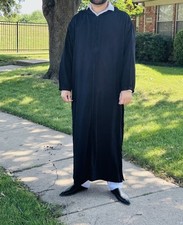 Moroccan black Men Djellaba Hand made Size Large