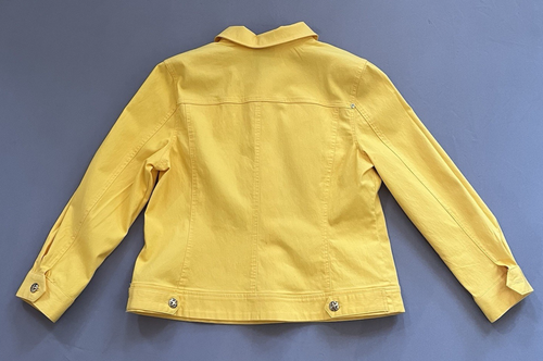 Linea by Louis Dell'Olio Damen Oberteil Gelb Jacke Gr. M Langarm Kragen - Bild 2 von 19