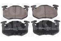Eurobrake Bremsbelagsatz, Scheibenbremse Hinterachse U.A. FüR CitroËN, Peugeot