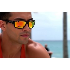 Sport Polarized Men Sunglasses Red Fire Mirrored Lens Driving Fishing Outdoor