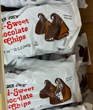 2 Packs Trader Joe’s Semi-Sweet Chocolate Chips 12 oz LIMITED