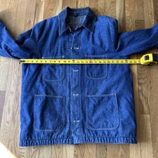 VTG Wrangler Jacket Men 42 Blue Bell Blanket Lined Denim Jean Barn Chore
