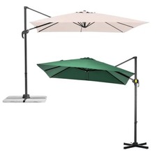 Ombrellone da Giardino Esterno Palo Decentrato inclinabile e Girevole a 360° 