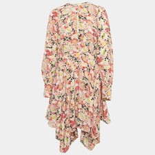 Stella McCartney Pink Floral Print Silk Dress M