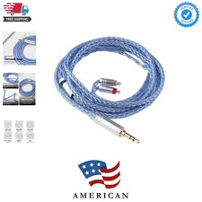 IEM Cable, 16 Core Silver Plated Earphone Upgraded Cords, 1.25m SPC in Ear Mo...