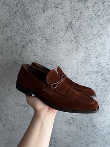 UK8 - Salvatore Ferragamo Suede Loafers Men US9 EU42 Formal Shoes Brown Luxury