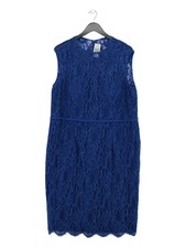 Veni Infantino per Ronald Joyce Bodycon Mini Abito UK24 in Blu