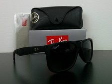 Ray-Ban RB4165W Justin Polarized Sunglasses Matte Black Gradient 54mm Never Worn