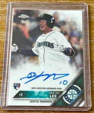 DAE-HO LEE 2016 Topps Chrome AUTO AUTOGRAPH RC ROOKIE ! SEATTLE MARINERS !