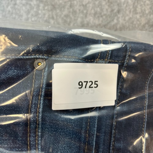 Uniqlo Selvedge Jeans Mens 32 30 * Slim Fit Dark Wash Blue Whiskers Stretch - Picture 12 of 12