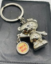Silver-toned Teddy Bear Key Chain Features 3D Souvenir With Special Mom Limb