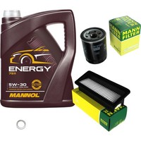 Mann Inspektionspaket Filterset 5L Mannol Energy 5W-30 FüR Hyundai I10 1.2