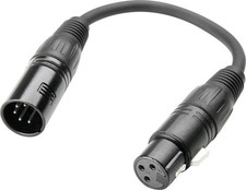 Adam Hall Cables 3 STAR DGF 0020 - DMX Adapter XLR male 5-pin to XLR female 3...
