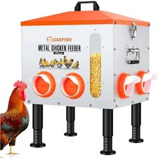55LBS Large Capacity Automatic Chicken Feeder - Upgraded Window Design Allows...