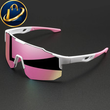 Oversized Wraparound Sports Sunglasses UV400 for Cycling Hiking Outdoor Activiti