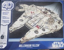 Star Wars Millennium Falcon Cardstock 4D Model Kit 223 Pieces NIB unopened