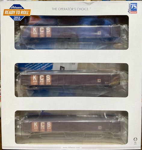 GÓNDOLA DE MOLINO ATHEARN HO RTR 8383 KCS 52' PAQUETE DE 3 PRIME PARA MUGRE | Zustand: New
